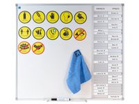 Presentie/whitebord Softline 30 Namen Nederlands alu 16mm graveer