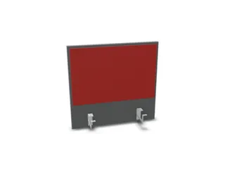 opzetpaneel bureau aanbouw achter MS-donkergrijs BN4011-rood 600mm - 1