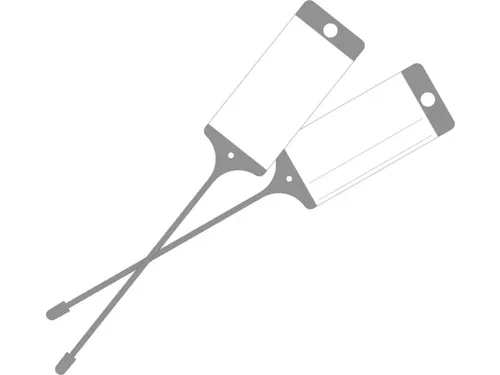 Goederenlabel PP lichtgrijs blanco gelijnd
