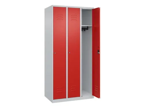 locker,HxBxD 1850x900x500mm,3vak,vak B 300mm,cil.-slot,staand op vloer