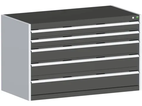 ladekast HxBxD 800x1300x750mm 5laden romp RAL7035 front RAL7016