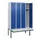 locker met bank,HxBxD 1950x1200x815mm,4vak,vak B 300mm,draaigrendel