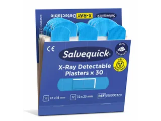 Salvequick Blue X-Ray Detectable-pleister 510003320 4 stuks - 2