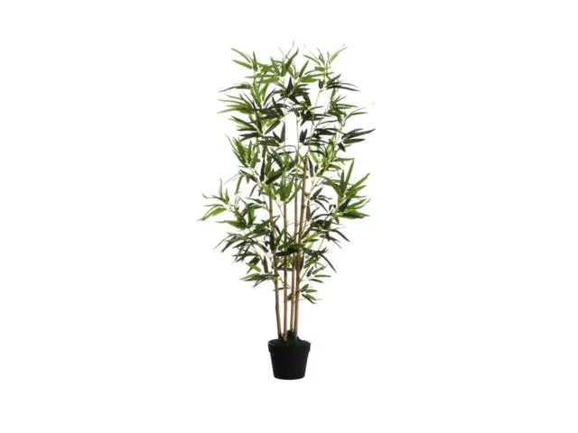 kunstplant bamboe H 1600mm polyester/hout pot kunststof zwart