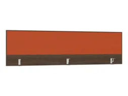 opzetpaneel bureau aanbouw achter NV bruin hickory oranje 2000mm
