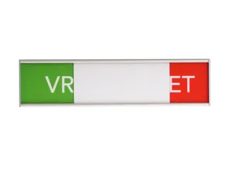 Design Schuifbord Aluminium Vrij Bezet Groen Rood 150x40mm - 2