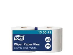 Poetsrol Tork W1 130041 2-laags 23,5cmx255m 2 rollen wit