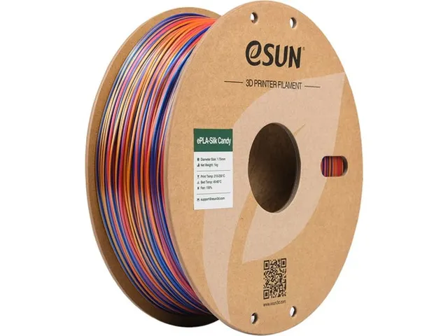 eSUN 3D printer Filament ePLA-Silk Candy 1,75mm Rood/Goud/Blauw 1kg