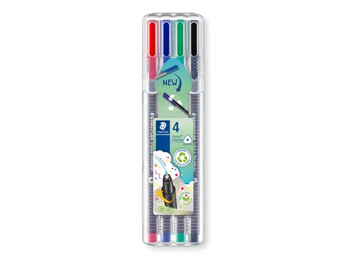 Fineliner Staedtler Triplus 334 assorti 0.3mm 4 stuks