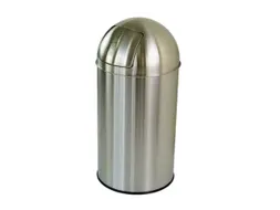 RVS afvalbakken,50l,HxØ 730x350mm,binnenbak staal