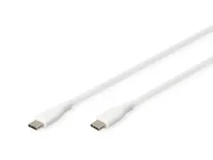 USB-C siliconen oplaadkabel USB-C USB-C 2m USB 2.0 60W wit