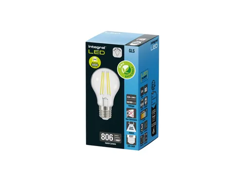 Ledlamp Integral E27 4000K koel wit 3.8W 806lumen