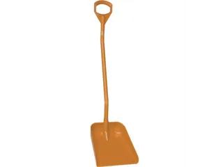 Ergonomische Schop Lange Steel Groot Blad Oranje - 1