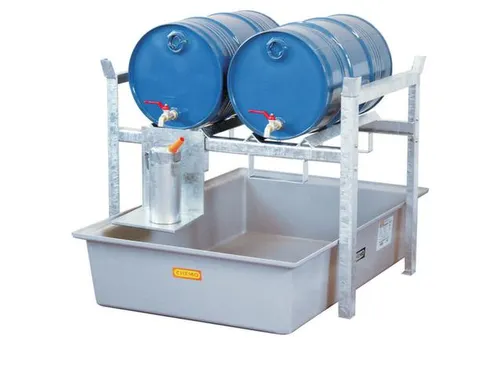 Aftapstelling Bxdxh 1410X700X840Mm V. 2X200L Vaten M. Bak 220L