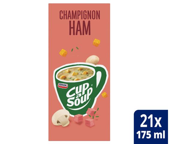 Cup-A-Soup Champignon/Ham 175ml 21 Pakjes | SoepOpHetWerk.nl