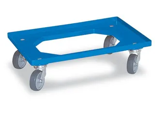 Bakonderwagen 250kg Laadvloer Lxb 600x400mm Rubberen Wielen Blauw - 1