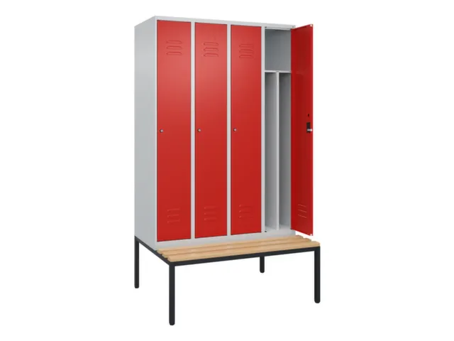 locker voor scheiding van kleding,HxBxD 2120x1200x815mm,4vak