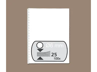 Bindrug Fellowes 6mm 21-rings A4 wit 100stuks - 2