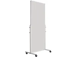 Dubbelzijdig Whiteboard 180x75cm Mobiel Staal Wit Profiel