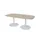 Linesto vergadertafel 200x100 deens ovaal lichtgrijs 25mm alu