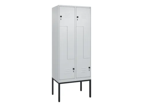 Z-garderobekast,HxBxD 2120x800x500mm,vak B 200/400mm,draaigrendel