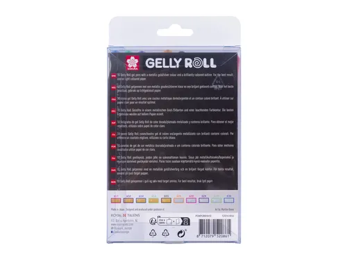 Gelschrijver Sakura Gelly Roll 0.7mm Gold & Silver Shadow 10 stuks
