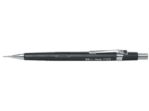 Vulpotlood pentel P205 0.5mm zwart
