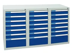 ladekast HxBxD 900x1500x500mm 21laden vergrendeling RAL7035 RAL5010