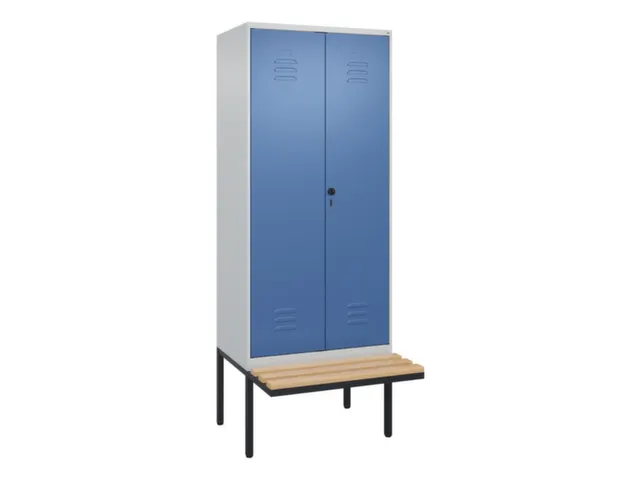 armoire vestiaire noir et blanc HxlxP 2120x800x815mm 2compart.