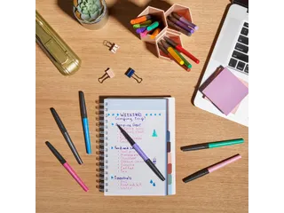 Fineliner Paper Mate Flair Metallic medium blister à 6 stuks - 9