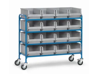 bijzetwagen,draagverm. 250kg,4etage(s),open,laadvl. LxB 1250x470mm - 2