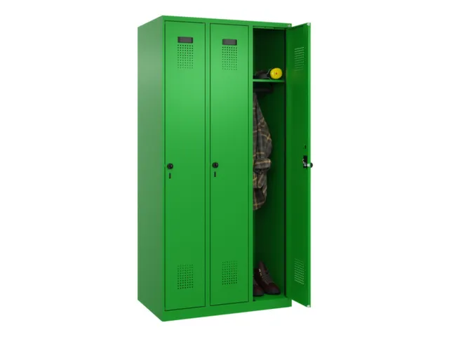 locker,HxBxD 1850x900x500mm,3vak,vak B 300mm,draaigrendel