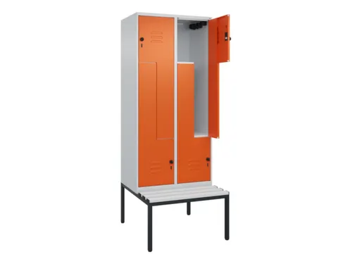 Z-garderobekast,HxBxD 2120x800x815mm,4vak,vak B 400mm,draaigrendel