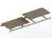 sol en bois,p. rayonnage grande largeur,lxP 2600x800mm