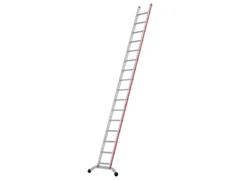 ladder,eenzijdig,16,verstevigde treden,balk L 4,22m,aluminium