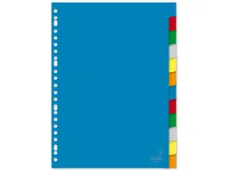 Tabblad Kangaro A4 blanco PP 120 micron assorti 23-gaats 12-delig