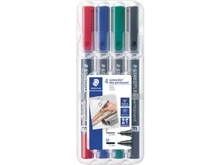 Lumocolor permanent marker duo, 4 stuks in assorti - 2
