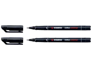 Viltstift STABILO OHpen 841/46 permanent rond superfijn zwart - 1