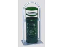 Afvalbak met beugel 65 liter asbakinzet hxbxd 1080x580x380mm RAL6005