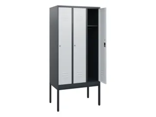 locker,HxBxD 1950x900x500mm,3vak,vak B 300mm,cil.-slot,voetonderstel - 2
