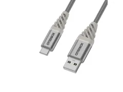 OtterBox Premium Datatransferkabel USB-A naar USB-C 1m zilver