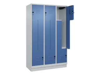Z-garderobekast,HxBxD 1950x1200x500mm,vak B 200/400mm,draaigrendel - 2