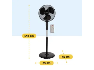 Statiefventilator BRASQ met remote Ø 40cm zwart - 5