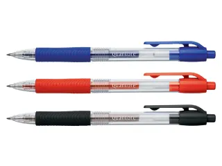 Gelschrijver Quantore Grip met drukknop 0.7mm Blauw - 3