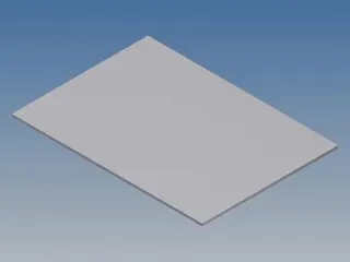 Aluminium Paneel Voor 10003 / MC 22 - Zilver - 77x55x1mm - 1