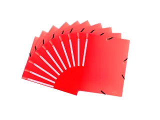 Elastomap PP opaak 3klep rood - 3