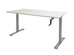 Dextro Slinger Bureau Zit-sta T-poot 120x80 Krijtwit 25mm Alu