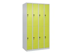 dubbeldekse locker,HxBxD 1850x1000x500mm,4x2vak.,vak B 250mm