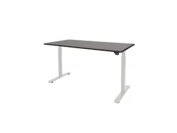 Dextro Basic Zit-sta Bureau Elektrisch 120x80 Logan Eiken 25mm Wit