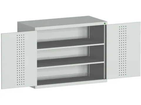 kast met geperforeerde platen,HxBxD 1000x1300x650mm,2xStalen bodem